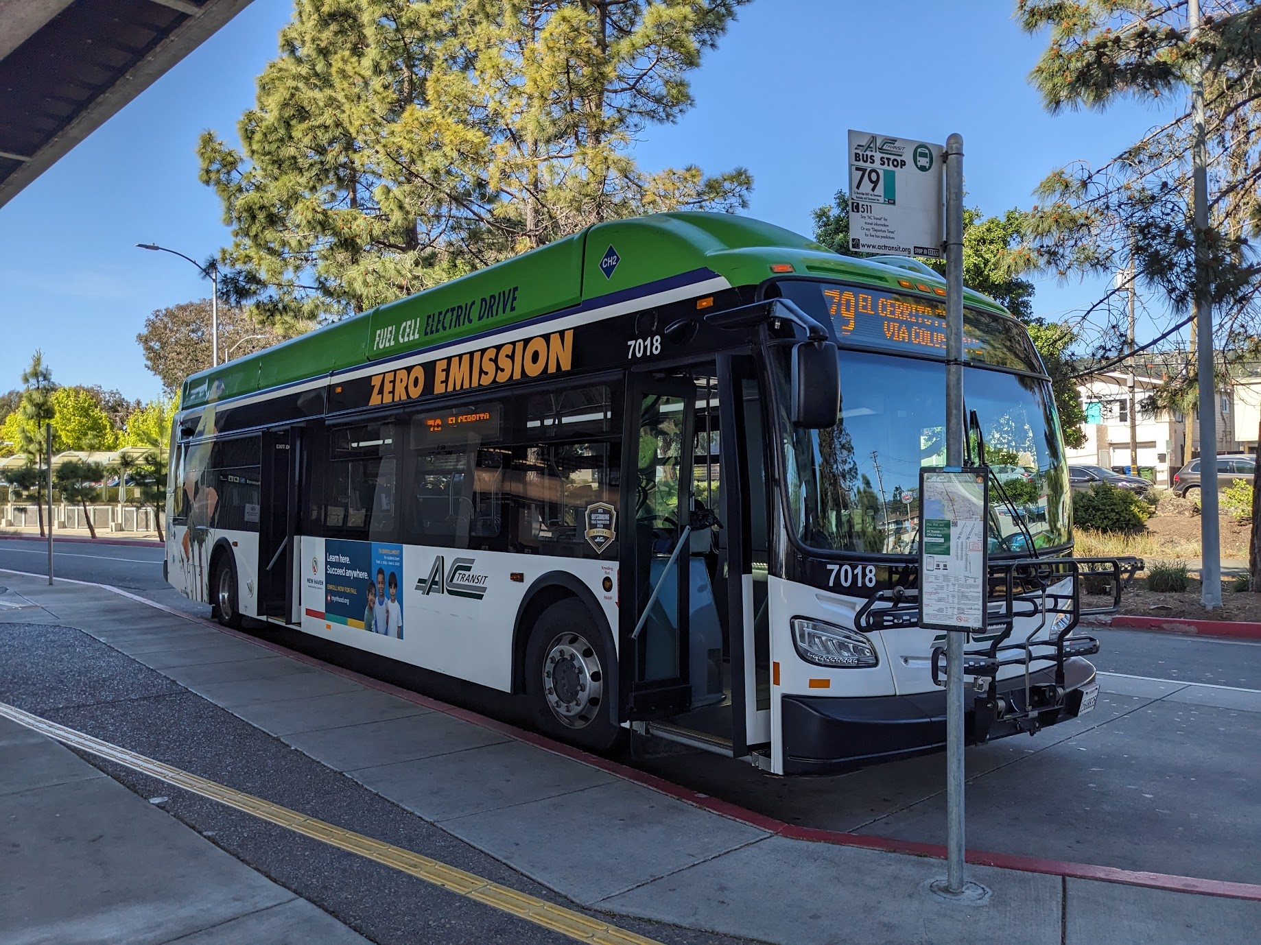 AC Transit Bus at El Cerrito Plaza BART